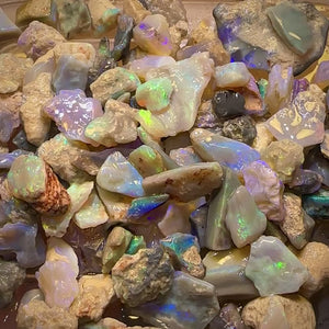 🔒540cts - 50+ Lightning Ridge Opal Rough. Serious Cutters Parcel! New Price Bargain