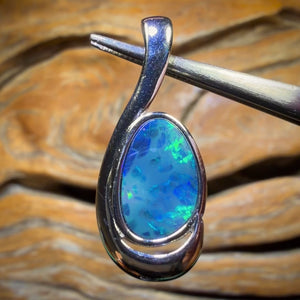 75% Off Card. Sterling Silver - Queensland Boulder Opal Doublet Pendant