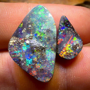 20.6cts - Top Australian Boulder Seam Opal Pair