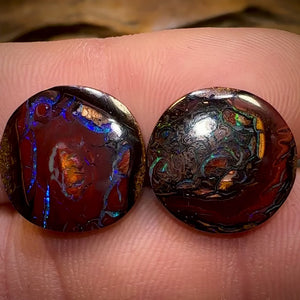 13.8cts - Tribal Queensland Boulder Opal Pair