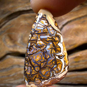 HDW 20.9cts - Rare Blonde/Porcelain Tribal Australian Boulder Opal from Yowah