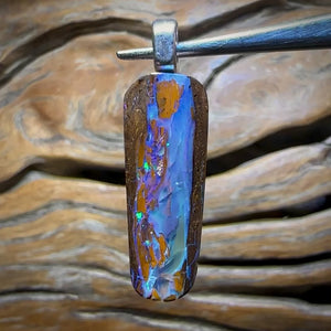 Solid Reef Landscape Queensland Boulder Unisex Opal Pendant