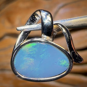 Sterling Silver - Queensland Boulder Opal Doublet Pendant Half Price
