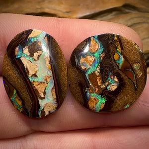35.1cts - Tribal Queensland Boulder Opal Pair