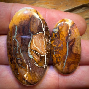LATECARD! 64.8cts - “ One Was Big One Was Little” Tribal Queensland Boulder Opal Pair