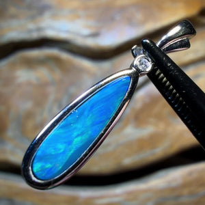 Sterling Silber - Queensland Boulder Opal Doublet Anhänger