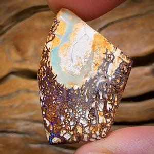 Auction Fall-Through = Your Gain! 🔥 Now More Than 50% Off RRP 🚨 28.9cts - Tribal Australian Boulder Opal. Double Sided