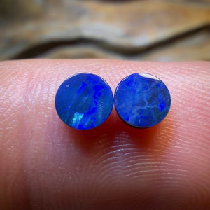 Wild Card! 0.65cts - Australian Boulder Opal Doublet Pair