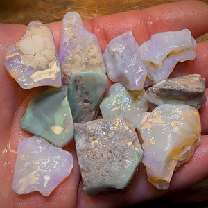 🔒201.2cts - 12x Lightning Ridge Opal Rough Parcel. Serious Cutters!