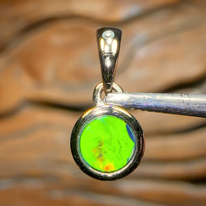 14k Gold - Australian Boulder Opal Doublet Pendant