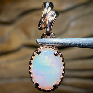 Sterling Silver Plated - Solid South Australian Crystal Opal Pendant