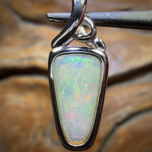 Sterling Silver - Solid South Australian Crystal Opal Pendant