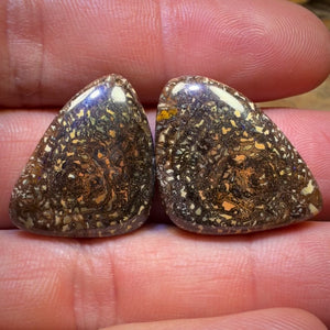 48,3cts - Stammes-Queensland-Boulderopal-Paar