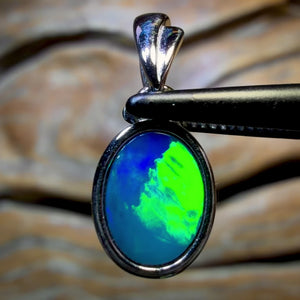 Sterling Silver - Queensland Boulder Opal Doublet Pendant