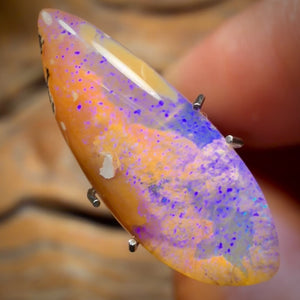 3.4cts - Purple Reef Solid Australian Boulder Pipe Opal