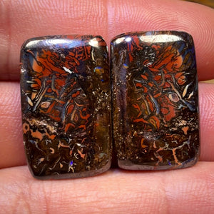 Wildcard! 37.5cts - Tribal Queensland Boulder Opal Pair