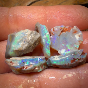 44.8cts - 5x Lightning Ridge Opal Rough Parcel