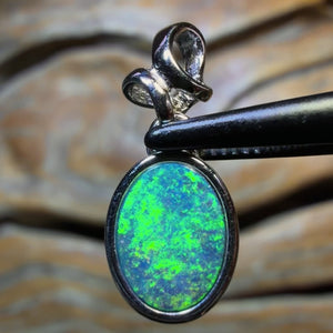 HDW Sterling Silver - Queensland Boulder Opal Doublet Pendant