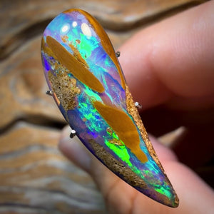 OpalFest 50% Off Banger WildCard! 7.8cts - “Tooth Like” TOP Solid Australian Boulder Pipe Opal