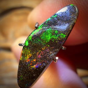 3.6cts - Chameleon Queensland Boulder Seam Opal. Australian Opal