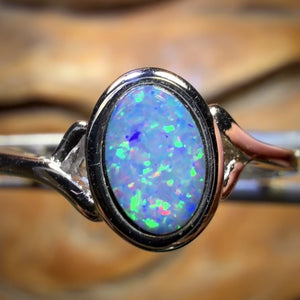 Sterling Silver - Queensland Boulder Opal Doublet Ring Bargain