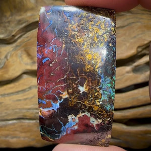 96.5cts - Australian Boulder Opal.Tribal Landscape Pattern