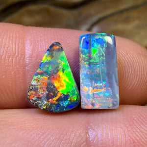 5.95cts - Top Australian Boulder Seam Opal Pair