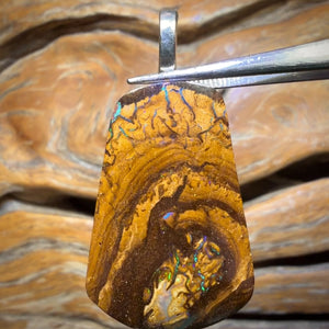 Last card of the night thanks for your patience Card! Solid Tribal Queensland Boulder Opal Pendant