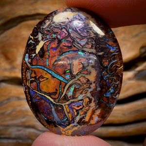 38.5cts - TOP Tribal Australian Boulder Opal from Koroit