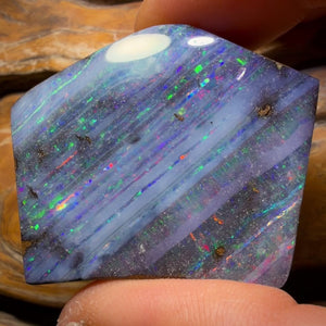 “Set in Stone” - Private Collector Acquisition  - “Slip Stream” 98.6cts - Top Australian Boulder Seam Opal