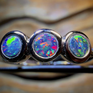 Sterling Silver - Queensland Boulder Opal Doublet Ring