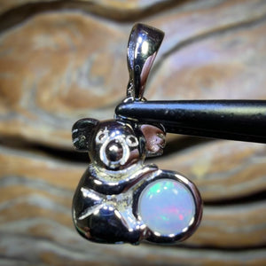 Sterling Silver - Solid South Australian Crystal Opal Pendant