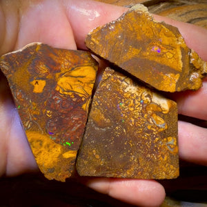 332,8 cts - 3x Yowah Nuss Rohopal-Paket. Australischer Opal
