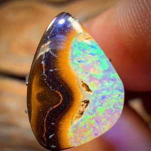 🔨 AUCTION 🔨 6.1cts - Yowah Nut Partial Crystal Centre Opal. Australian Boulder Opal