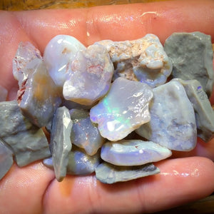 215cts - 19x Lightning Ridge Opal Rough Parcel. Practice Potch