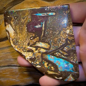 481cts - Vegetation Fossil Queensland Boulder Opal. Polished Specimen
