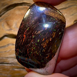 127.2cts - Huge Tribal Queensland Black Boulder Opal from Koroit