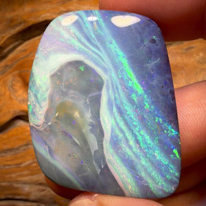 109.4cts - “Wave Break” Huge Australian Boulder Seam Opal. Top Reef Pattern Picture Stone