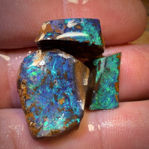 🔒29.8cts - 3x Australian Boulder Seam Opal Rubs Parcel