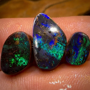 16.05cts - 3x Quality Australian Boulder Seam Opal Rubs Parcel