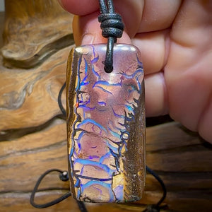 41 x 20mm - Drilled Australian Boulder Opal Necklace