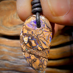 29 x 15mm - Drilled Tribal Queensland Boulder Opal Necklace