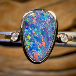 14k Gold - Queensland Boulder Opal Doublet Ring