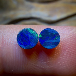 0.31cts - Australian Boulder Opal Doublet Pair