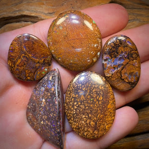 157.1cts - 5x Australian Tribal Boulder Opal’s. Wholesale Dealers Parcel