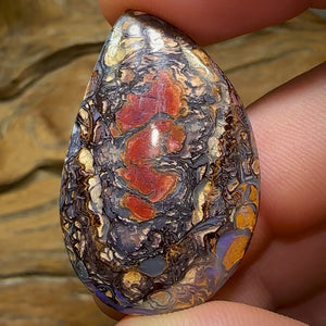 52.2cts - Australian Boulder Opal. Tribal Pattern