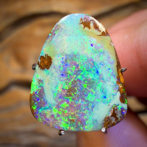 3.2cts - Yowah Nut Crystal Centre Opal. Australian Boulder Opal Double Siddd