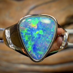 14k Gold - Solid Queensland Boulder Opal Ring