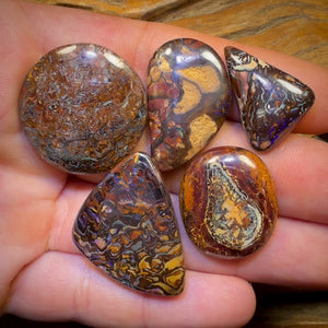 167.5cts - 5x Australian Tribal Boulder Opal’s. Wholesale Dealers Parcel