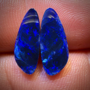 Wild Card! 3.8cts - Australian Boulder Opal Doublet Pair